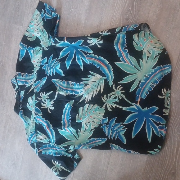 Vans Shirt Mens Large Blue Button Short Sleeve Hawaiian Athletic Leisure Golf - Picture 5 of 8